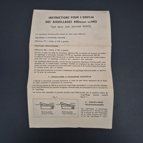Hornby notice manuel - hornby,