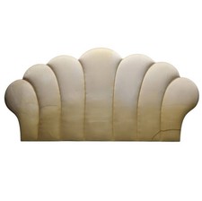 Tête de lit polylobée en tissus 1940 style hollywoodien