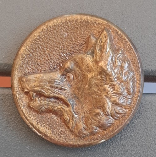 Gros bouton 26mm tête loup - bouton,