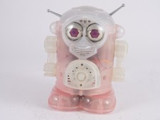 Petit Robot Vintage - Plastique Translucide Rose - Style Y2K / Cyber
