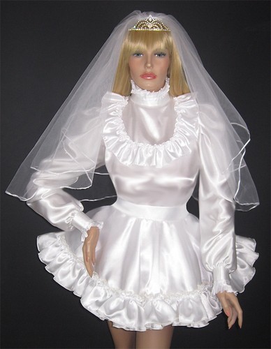 Frilly bridal wedding dress - bridal,