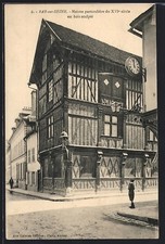 CPA Bar-sur-Seine, Maison particulière du XVIe siècle en bois sculpté 