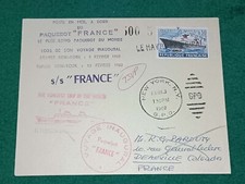 LETTRE - INAUGURATION TAMPONS - Paquebot S.S.FRANCE 1962 - Voyage Inaugural