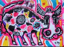 Tableau peinture vache