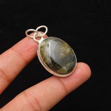 Pendentif bijoux fait main en argent sterling 925 pierre précieuse...