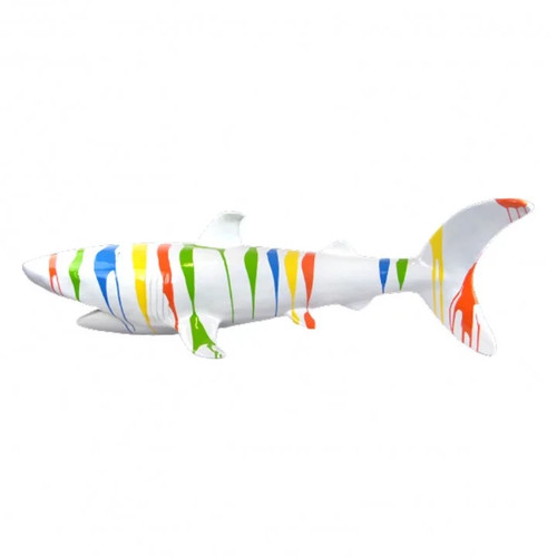 Statue résine requin - statue, en