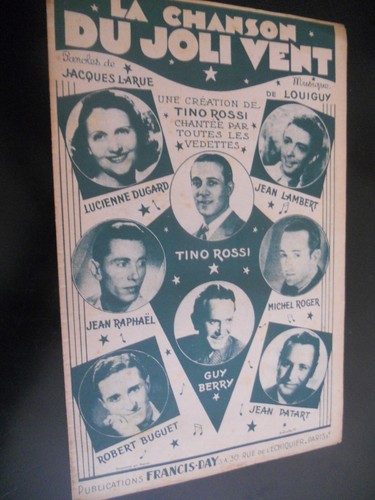 Ancienne partition chanson - la,