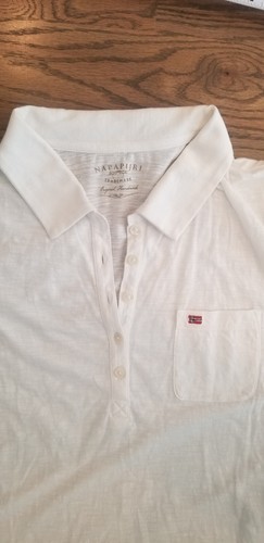 Napapijri white cotton polo - white,