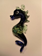 Figurines en Verre Hippocampe Lauscha Verre Soufflé Fait à la Main Idée Cadeau