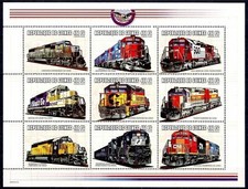 Guinée 2000 Trains Locomotive Chemin de fer Transport fiche 9v MNH
