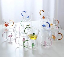 Nouveau Mug En Verre 3D Animaux 400ml / Tasse Articles Collectifs / Thé Café