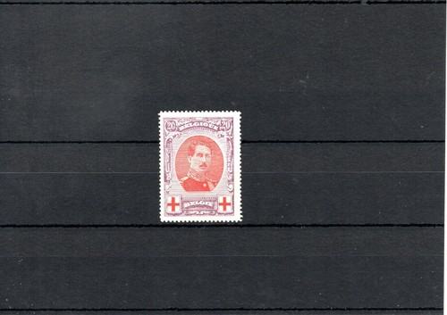 Timbre belgique croix - timbre, rouge