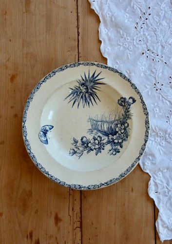 Assiette creuse ancienne terre