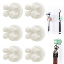 Lot de 6 Supports de Brosse à Dents en Silicone Multifonction pour Rasoir - É...