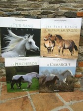 Lot 4 livres "Chevaux d'exception":Camargue/Percheron/Chevaux sauvages/Pur-sang