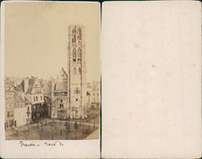 France, Rouen, tour de beurre Vintage CDV albumen carte de visite  CDV, tira