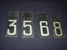 4 CHIFFRES EN TOLE D EPOQUE