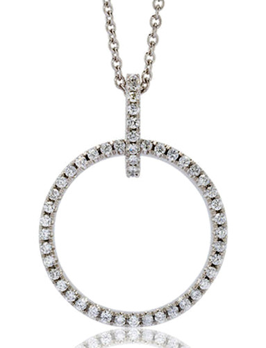 Pendentif diamant rond naturel - diamant,
