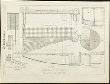 1892 - Plan ancien d'un réservoir couvert en Sidéro-ciment