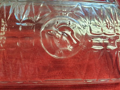 Beurrier vintage verre moulé