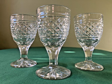 3 verres cristal de Vonêche Le Creusot - H : 11 cm
