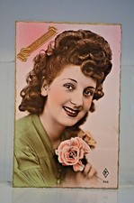 CPA CARTE POSTAL STE SAINTE CATHERINE DENTELLE AJOURE BONNET FILLE GARCON ANCIEN