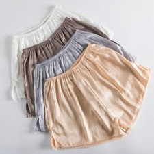 Femme Satin Doux Culotte Faux Soie Dentelle Slips sous-Vêtement Bloomers