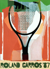 AFFICHE   POSTER    TENNIS ROLAND GARROS 1987