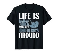 Life is Better Manta Rays - T-shirt manta Ray mignon de JP