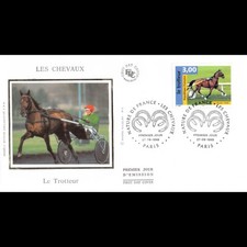 FDC soie - Les chevaux. Le