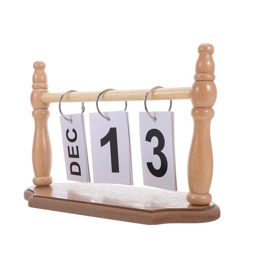 Calendrier perpétuel bois - en,