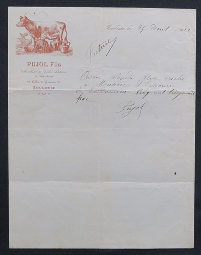 Facture toulouse 1910 - toulouse, pujol
