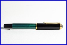 PÉLIKAN M400 Ancien Style Stylo À Piston Rayé En VERT Avec PLUME MEDIUM 14C 585