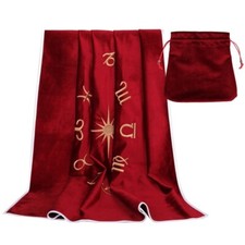 Autel Tarot Tissu Carte Sac Nappe Divination Wicca Accessoires Constellation Red
