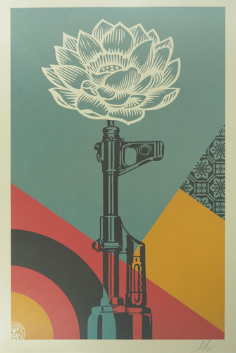 Shepard fairey ak 47 - (obey), :