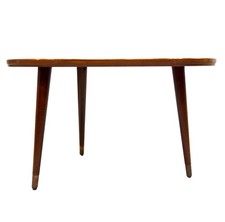 Table basse forme haricot scandinave en palissandre 1960