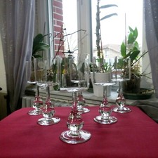 6 verres a vin en cristal de
