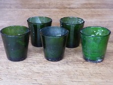 LOT 5 anciens lumignons photophores en forme de verre 19e siècle christianisme