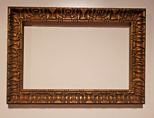 CADRE ANCIEN BOIS STUC DORÉ ART NOUVEAU 38 cm x 27 cm FEUILLURE 32,1 cm x 20,5 c