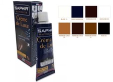 CIRAGE CUIR CREME DE LUXE TUBE SAPHIR nourrit recolore imperméabilise protège