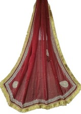 Foulard Dupatta en mousseline