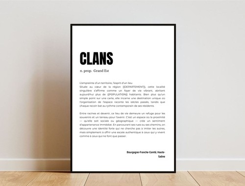Affiche clans design - affiche,