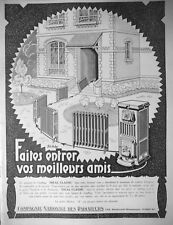 PUBLICITÉ DE PRESSE 1925 CHAUFFAGE CENTRAL CHAUDIÈRE IDEAL CLASSIC RADIATEURS