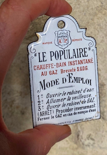 Minuscule plaque émaillée - plaque,