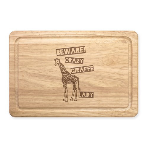 Attention fou girafe femme - attention,
