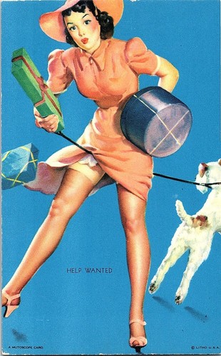 Carte postale mutoscope - postale, pin-up