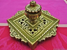 Encrier ancien Ajourée Bronze