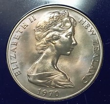NOUVELLE ZELANDE ONE DOLLAR 1970 REINE ELIZABETH II MOUNT COOK - 38,8 mm