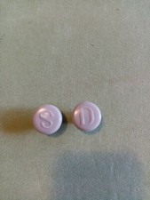 PEUGEOT 203  Jeu de 2 boutons gris à visser DÉMARREUR / STARTER