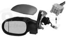 Retroviseur PEUGEOT 206 jusque 2003 ELECTRIQUE Gauche FICHE BLANCHE pas pour CC